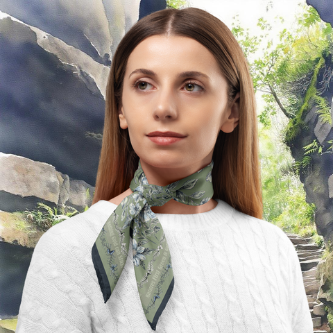 Luds Church – Floral Silk Twill Scarf