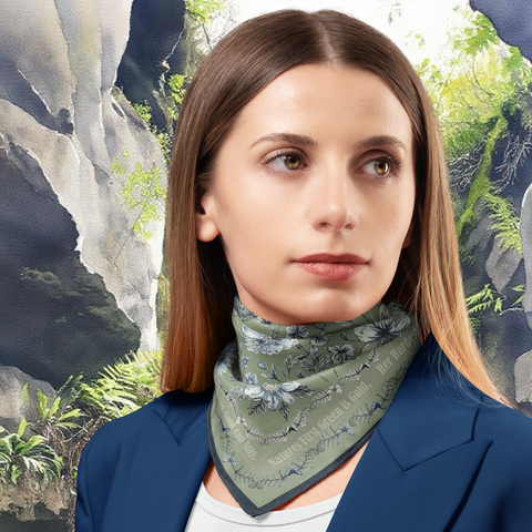 Luds Church – Floral Silk Twill Scarf