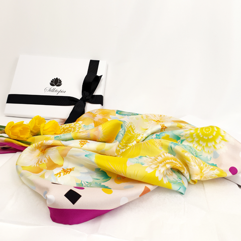 Oriental Silk Twill Scarf | Silktopia