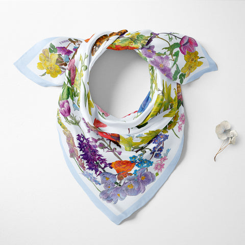 Peak Flora Silk twill Scarf