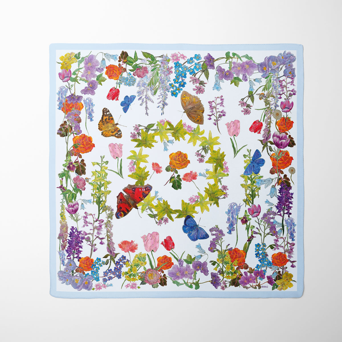 Peak Flora Silk Twill Scarf