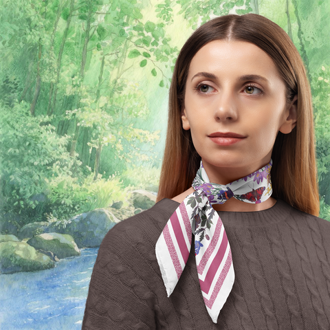 The Woodland Enchantment Silk Twill Scarf