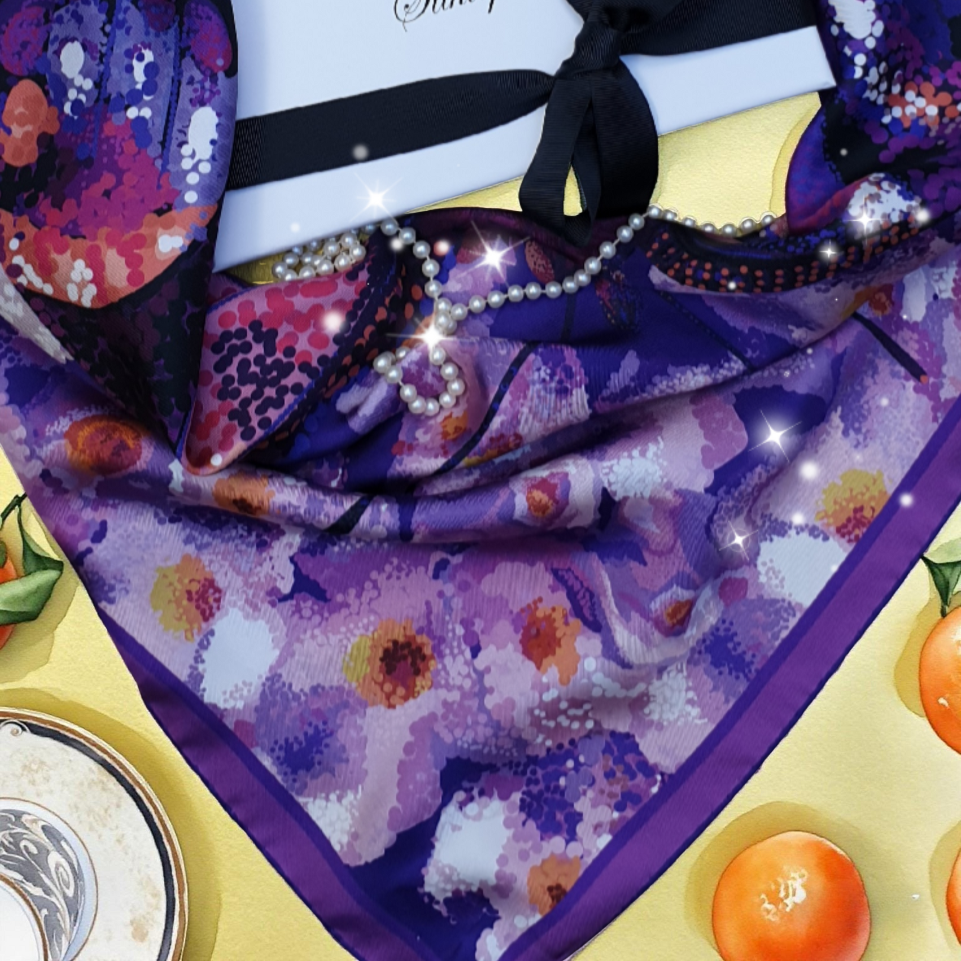 Hand made silk scarf UK