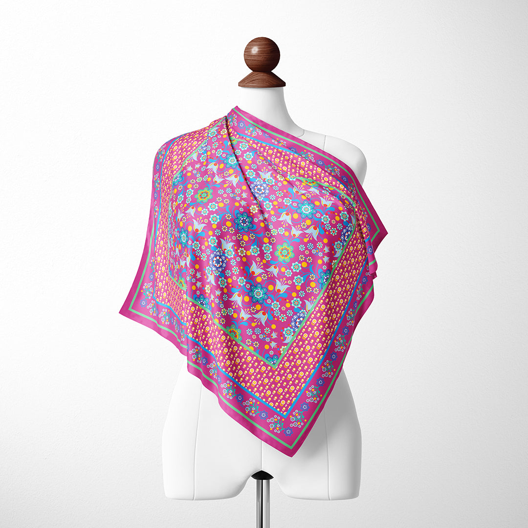 Silk online poncho scarf